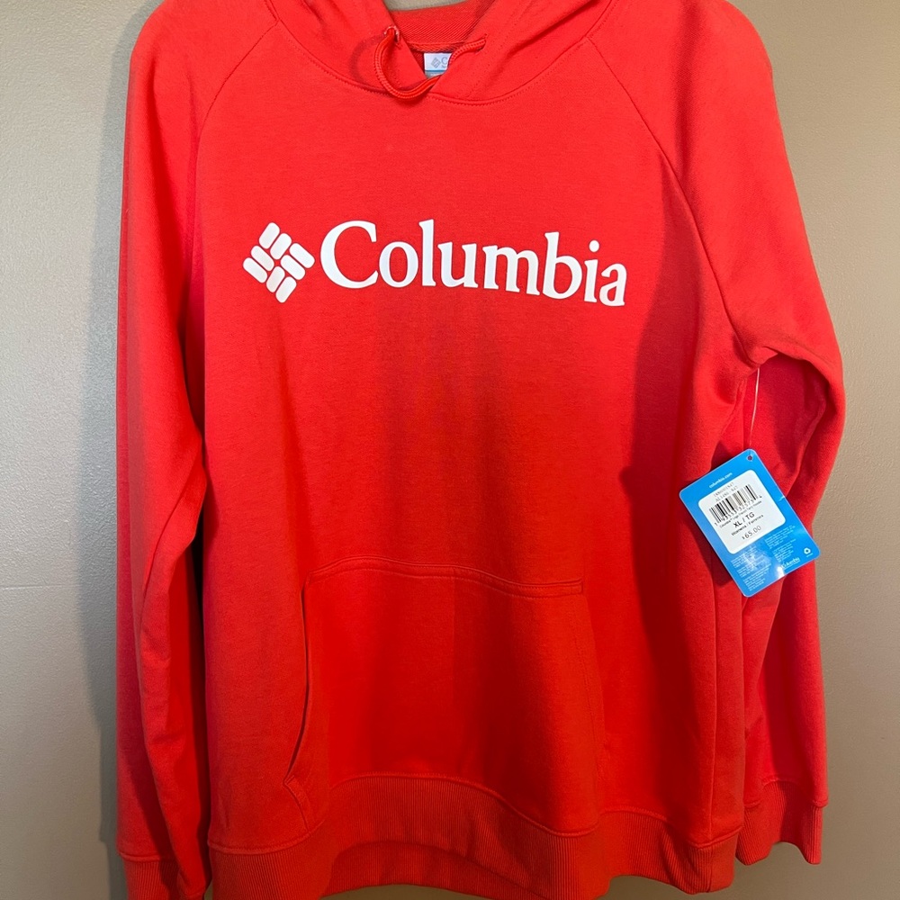 Columbia lightweight hoodie new with tags XL.  Coral